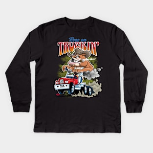 Keep on Truckin’ Kids Long Sleeve T-Shirt